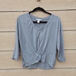 Athleta Embody Twist Front Top sage green XS